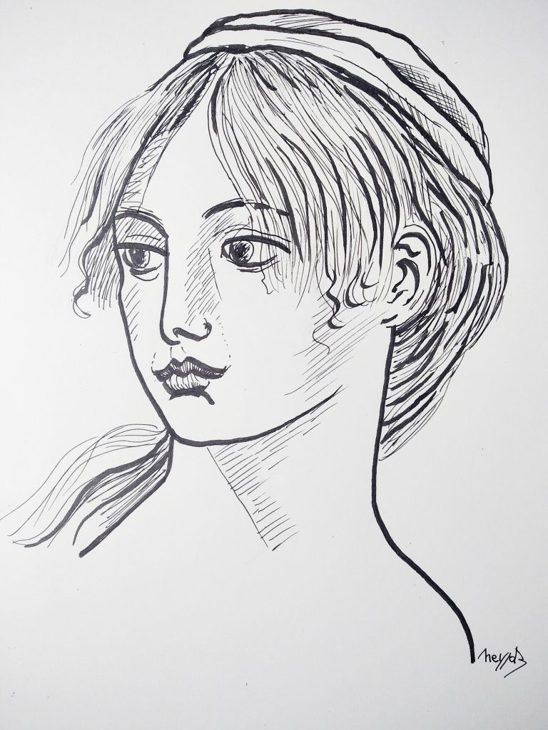 D'APRES GREUZE 24X30 100 €